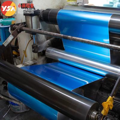 China Blue Aluminum Mylar Spooling Foil Roll AL+PET Laminating Film for sale