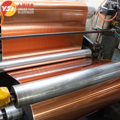 China Aluminum Foil Mylar AL+PET Copper Color Single Side For Cable Shielding for sale