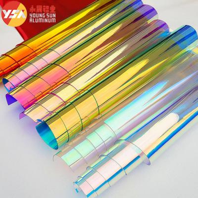 China Multicolor PET Plastic Laminated Film Colorful transparent laser film for sale