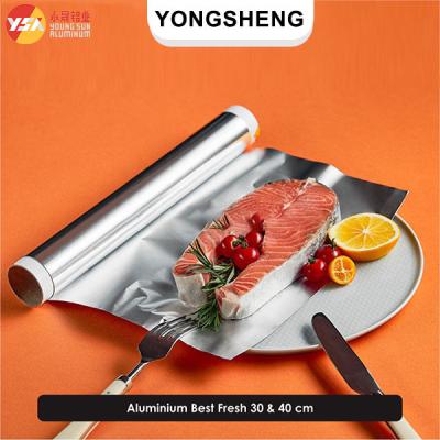 China 30cm Air Fryer Aluminium Foil 8011 Household Baking Non-Stick Tin Paper Roll for sale