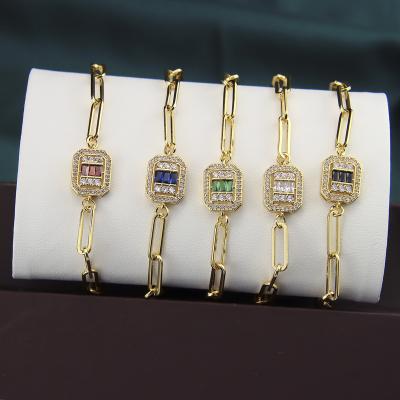 China New Arrival Hiphop Charm Bracelets Zircon Black Zircon Bracelet Women CZ Crystal Bangle Bracelet for sale