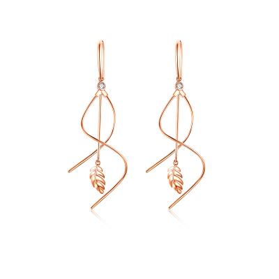 China 202118K Studs Jewelry 18k Platinum Rose Gold Earrings Diamond Earrings TRENDY Fashion Nice Plated Gold Hoop Earrings For Girls for sale