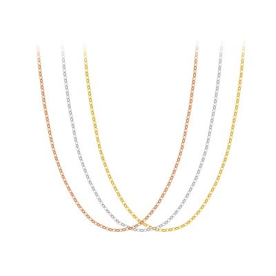 China CLASSIC Real 18K Gold Necklace Chain Solid Gold Jewelry Making Supplies 18K Gold Chain For Women for sale