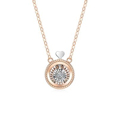 China CLASSIC Minimalist Real Gold 14K 18K Gold Diamond Necklace Jewelery For Women for sale