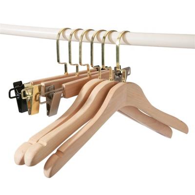 China Wholesale Eco-Friendly Boutique Low Price Hanger Eco-Friendly Wide Shoulder Coat Hanger Rack Natural Wooden Clothes Suit Luxury Wooden Hanger For Clothes for sale