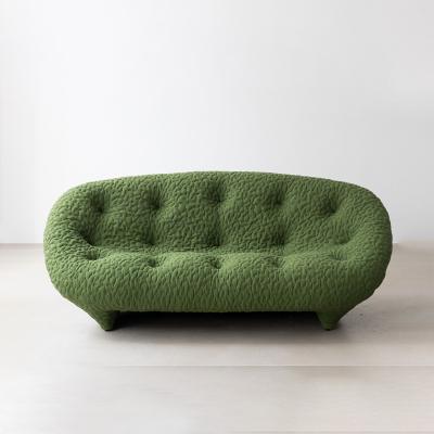 China Customizable Nordic Special Shaped Creative Green Ploum Sofa Moon Fabric Living Room Straight Row 3-4 Seats for sale