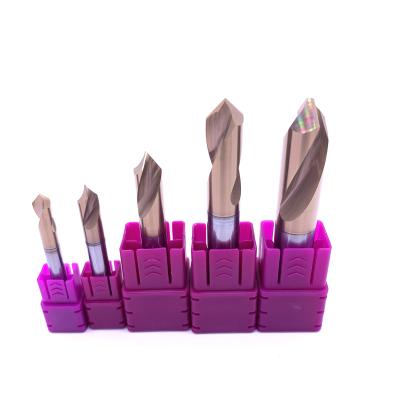 China High Hardness KTL HRC 70 Solid Carbide Spot Drill Bits CNC Drilling Edges NC Spot Drill for sale