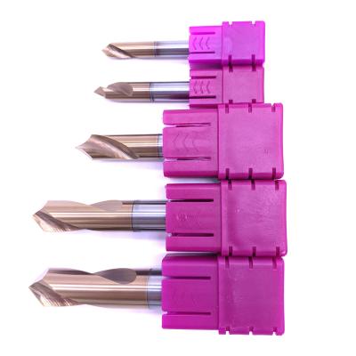 China Assured Metal Drilling Quality Carbide 2 Flute CNC Drill Bits CNC Spot Drill for sale