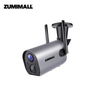 China Zumimall IP65 Waterproof Bettery Four Prevention Function Powered Security Camera Wireless WIFI PIR Night Vision IP Camera with SD Card Slot for sale