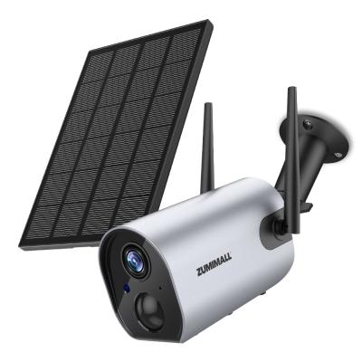 China Four Prevent Function Zumimall Outdoor Solar Camera Wifi Powered Security Video Surveillance Wireless CCTV 1080P HD PIR Detection CCTV Cameras for sale