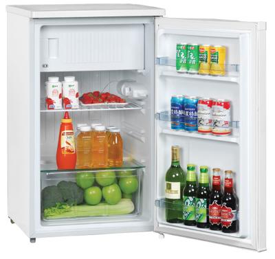 China Small Bar Compressor Mini Fridge And Freezer Three Shelves Solid Door for sale