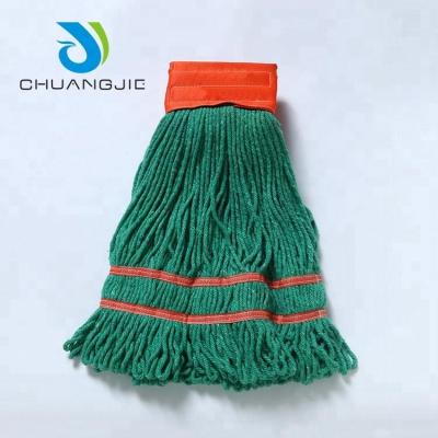 China Sustainable High Quality Wholesale Custom Floor Replacement Cotton Round Mop Head Cleaning Refill for sale