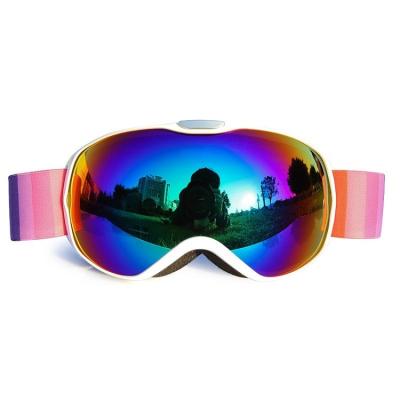 China Best Support Junior Designer Wholesale Custom Small Fogproof BONDOC Spoet Mirrored Glass Snow Skiing Goggles for sale