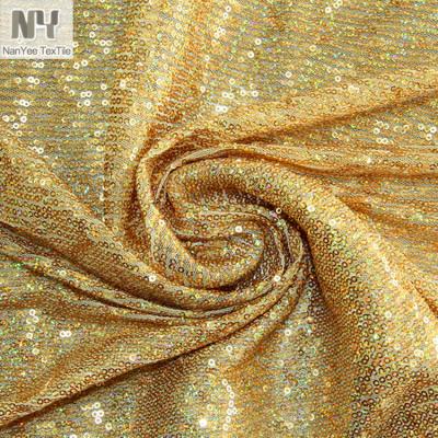 China Nanyee Breathable Textile Quilted Embroidery 3mm Sequin Cheap Fabric for sale