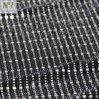 China Nanyee Textile Fluorescent Fashion Bonded Sequin Fabric On Glitter Tank Top for sale