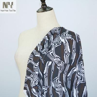 China Nanyee Textile Wave Pattern Zebra Print Shrink-Resistant Fabric On Polyester Material for sale