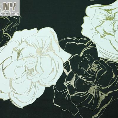 China New Developed Nanyee Fluorescent Textile Twill Woven Polyester Jacquard Metallic Fabric for sale