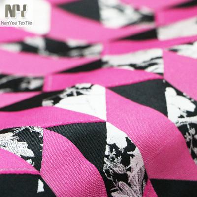 China 100% Polyester Fluorescent Triangle Geometric Textile Nanyee Jacquard Fabric for sale