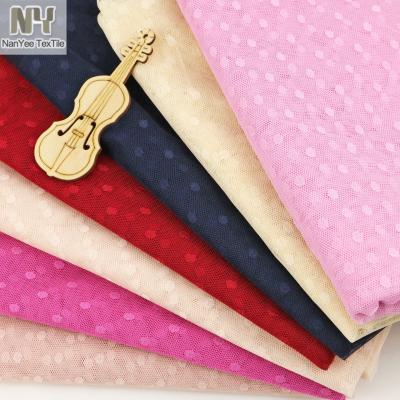 China High Quality Double Faced Nanyee Poly Textile Material Knitted Swiss Dot Fabric Mesh for sale