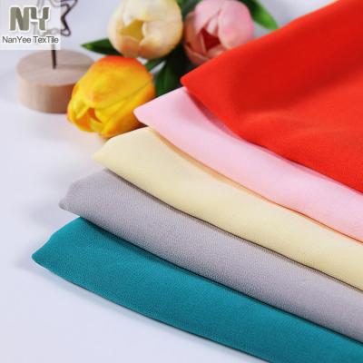 China Nanyee Pure Textile Crepe ITY Poly Chiffon Fabric Breathable Scarves Dress Fabric for sale