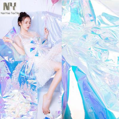 China Nanyee Waterproof Textile Foiled PVC Vinyl Glitter Fabric For Bag for sale