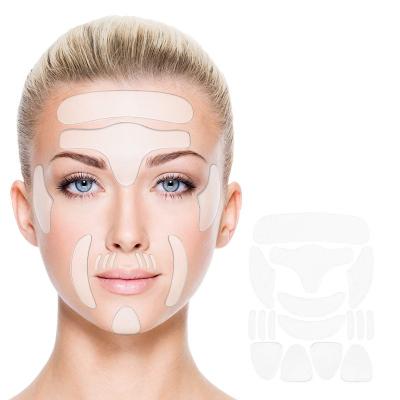 China 16 Pcs Silicone Wrinkle Removal Anti Wrinkle Anti Aging Skin Care Correction Face Sticker Chest Neck Eye Reusable Sticker Pad for sale