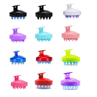 China Manual Comfortable Silicone Brush Hair Scalp Wash Scrubber Massager Massager Shampoo Head Brush For Hair Growth for sale