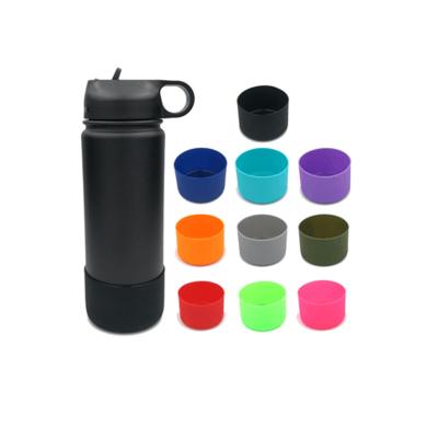 China 12oz Viable In 24oz Bottle Bottom Case Base Cover Hydraulic Vacuum Flask Sports Water Bottle Silicone Rubber Bottle Sleeve Boot for sale