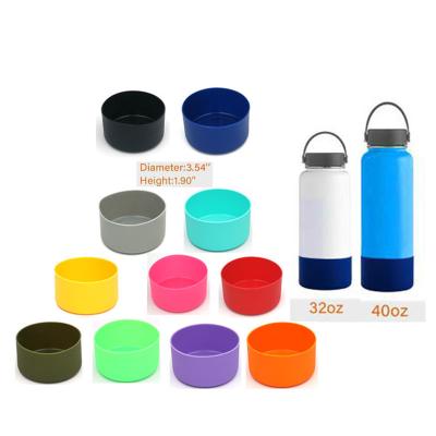 China 32oz 40oz Thermo Viable Vacuum Flask Bottle Boot, Silicone Protective Bottle Sleeve Case Bottom Cover For Water Bottle Flask for sale