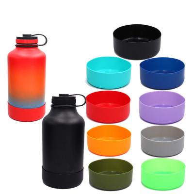 China Viable Hydraulic Glass Bottom Flask Sleeve Vacuum Thermos Boot Water Bottle Spray Silicone 64oz Silicone Case Cover for sale