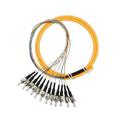 China Good Price 12 Core ST/UPC Fiber Bundle Pigtail SC LC FC ST 1310/1550nm FTTH Patch Cord FTTH Patch Cord Pigtail for sale