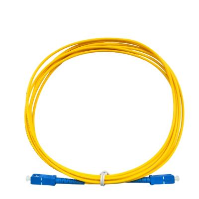 China Factory Price FTTH Single Mode SC UPC-SC UPC Single Mode 3M Fiber Optic Cable Jumper Cord Optical Fiber Patch FTTH Cord for sale