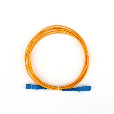 China FTTH Longevity Yellow Fiber Optic Patch Tie Single Mode Fiber Patch Cord SC - SC 3M / 5M / OEM for sale