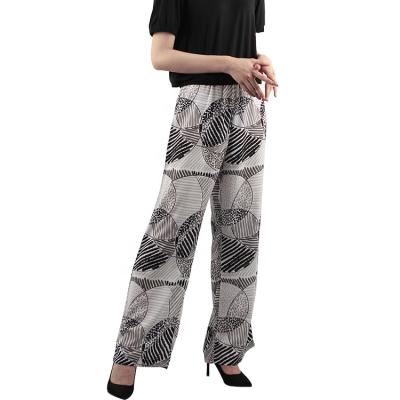 China Best Selling Low Price Summer Polyester Casual Length Anti-pilling Loose Wide Leg Pants For Women for sale