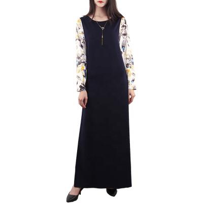 China Women Digital Printing Casual Dress Ankle-Length Elegant Anti-Static Fashion Long Sleeve for sale