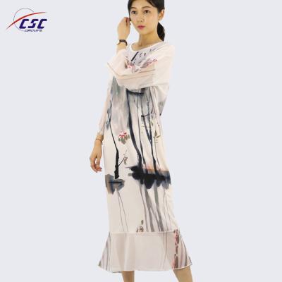 China Environmentally Friendly And Breathable Ladies Anti-Static Casual Long Sleeve Dress for sale