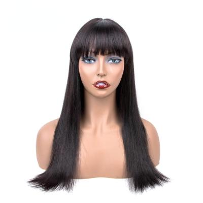 China Hd Natural Hot Straight Transparent Lace Frontal Bangs Style Wig Hair for sale