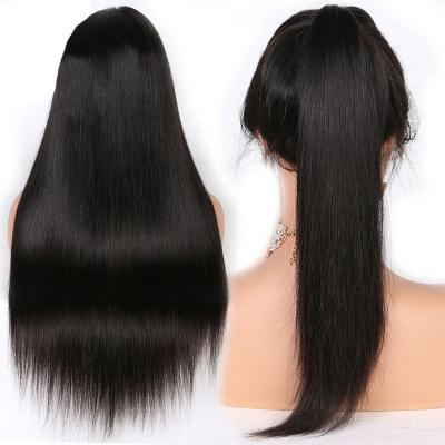 China 150% Density Europe America Natural Headwear And Overseas Warehouse Adjustable Clear Lace Frontal Hair Wig for sale