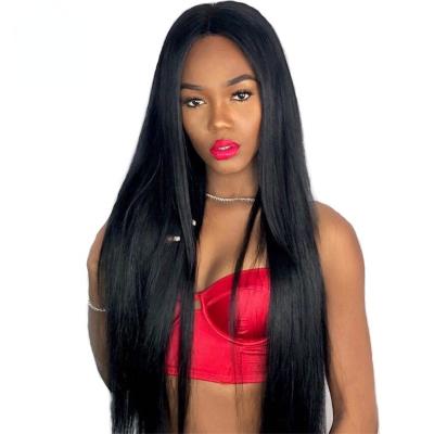 China Natural Wig 13*6 Lace Up Silky Straight Front Headgear Human Hair Long Raw Wig Seller for sale