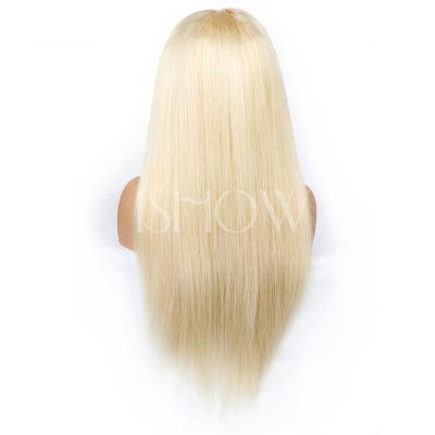 China Natural Goods Using Low Price 613# 4*4 Real Long Straight Blonde Lace Front Wig Human Hair for sale