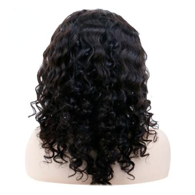 China Natural European And American Cover Loosen Deep Natural Straight Lace Front Real Long Curly Wigs Hair Color Wholesale Prices for sale