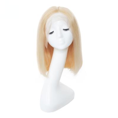 China Blonde Natural Headwear Real Hair Blonde Shun Front Lace Front Human Hair Wigs for sale