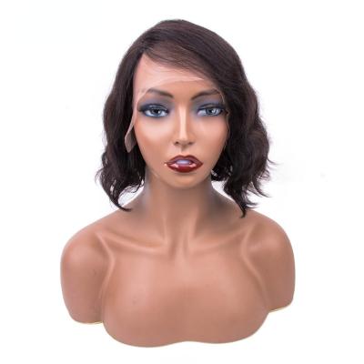 China Wholesale Real Lace Natural Women's Curly Raw Human Hair Wig Small Border Headwear Natural Color for sale