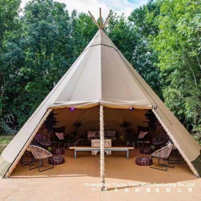 China Water proof/Nordic teepees /UV-resistant/self-supporting/long service life fireproof wooden teepee tent for bars and restaurants for sale