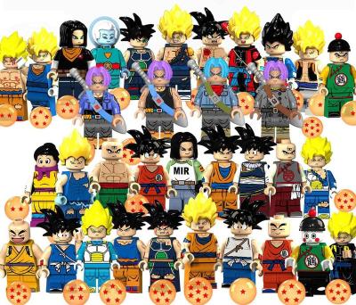 China Eductional Toys Son Goku Gohan RaditzGoku Lieutenant Dragonball Vegeta Goku Action Numbers Building Blocks Toys for sale