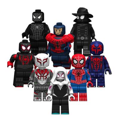 China Eductional Toys Hot Sale Superhero Man Action Numbers Mini Spider Than Spider-Verse Green Sprite Building Block Toys for sale