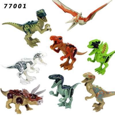 China DIY PLAY 8 Pieces/Set Action Numbers Ancient Children's Jigsaw Brick Color World Park Dinosaur Building Blocks Toys for sale