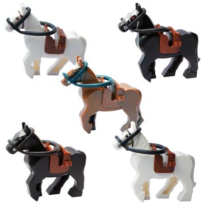 China Toy Building Blocks Building Set Minimum Animal Horse Plastic Educational Toys For Kid for sale