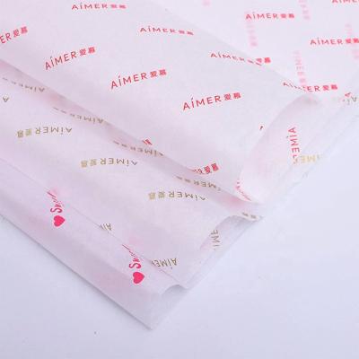 China Moisture Proof All Sheet Logo Printed Tissue Packing Paper Custom Tissue Gift Tissue Silk Wrapping Paper for sale