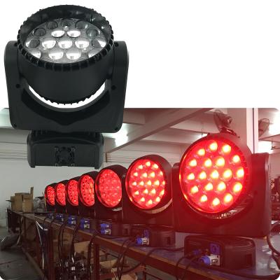 China Theme Park Stage Lights Guangdong 19x10W Rgbw Zoom Led Moving Head Light With 2 Year Warranty for sale